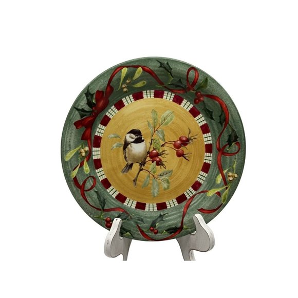LENOX Winter Greetings Chickadee Everyday by Catherine McClung Dinner Plate - Picture 1 of 16